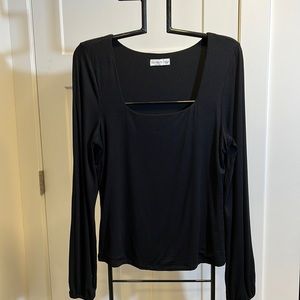 Long Sleeve Square Neck Top